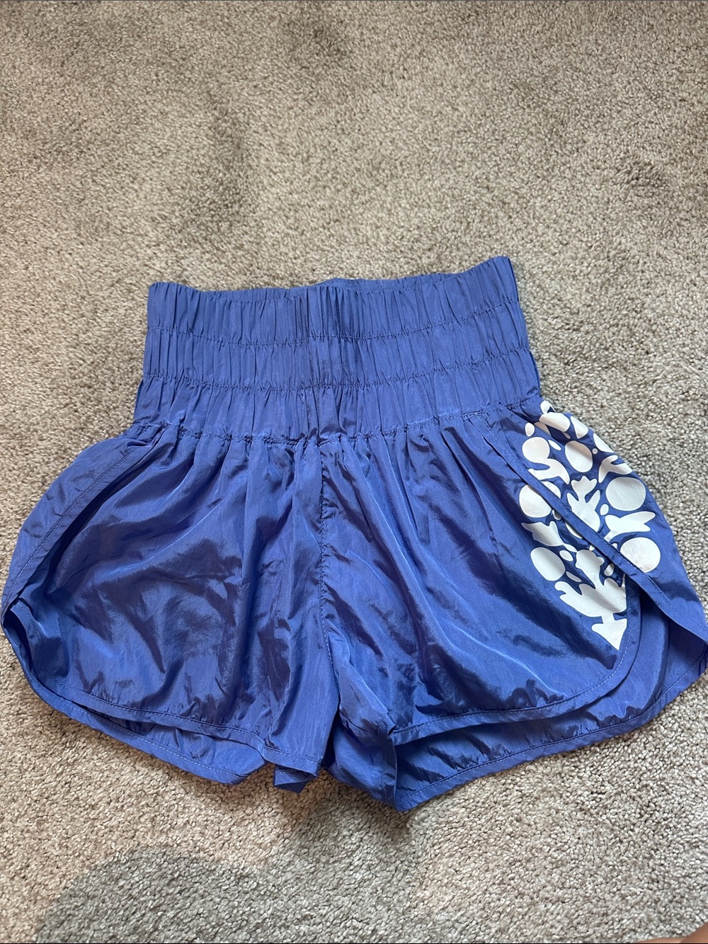 Free People Purple/Blue High-Waist Women’s Athletic Shorts